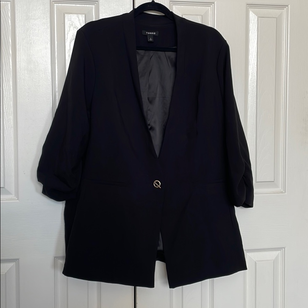 COPY - Black Collarless Blazer
